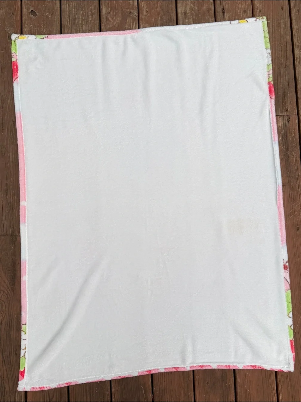 Hello Kitty Strawberry Shortcake Pink Plush Throw Blanket 37 x 49 Lightweight